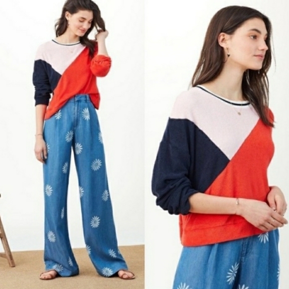 Splendid x Margherita Colorblock Terry Pullover - Picture 2 of 8